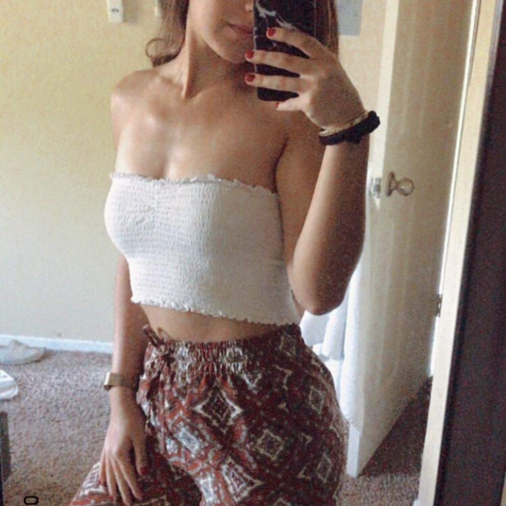 Strapless White Tube Top